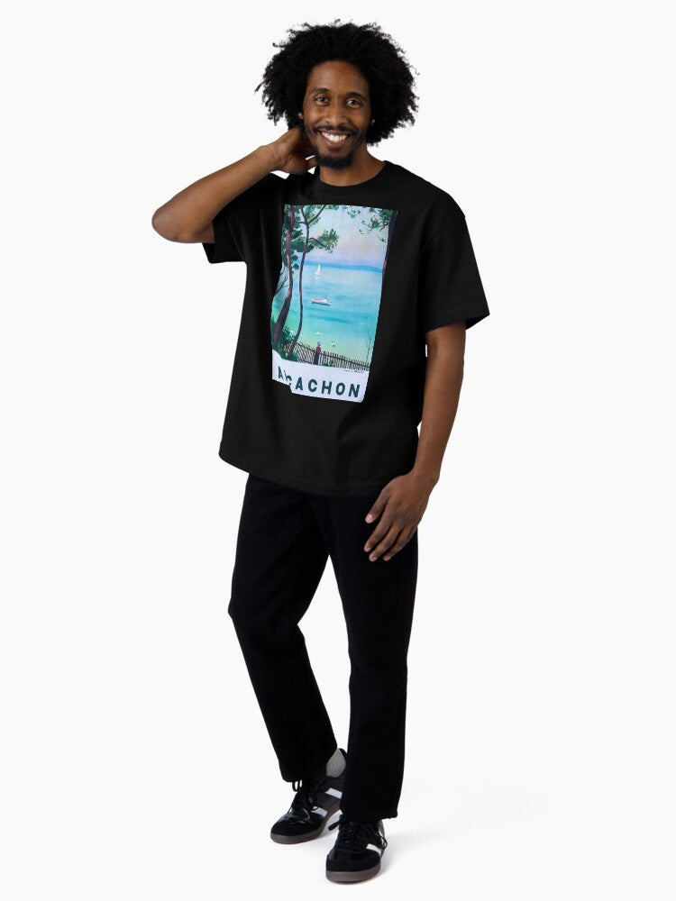 Arachon retro poster Oversized T-Shirt