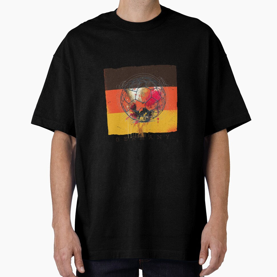 Germany football fan flag and ball by Ecmoprints