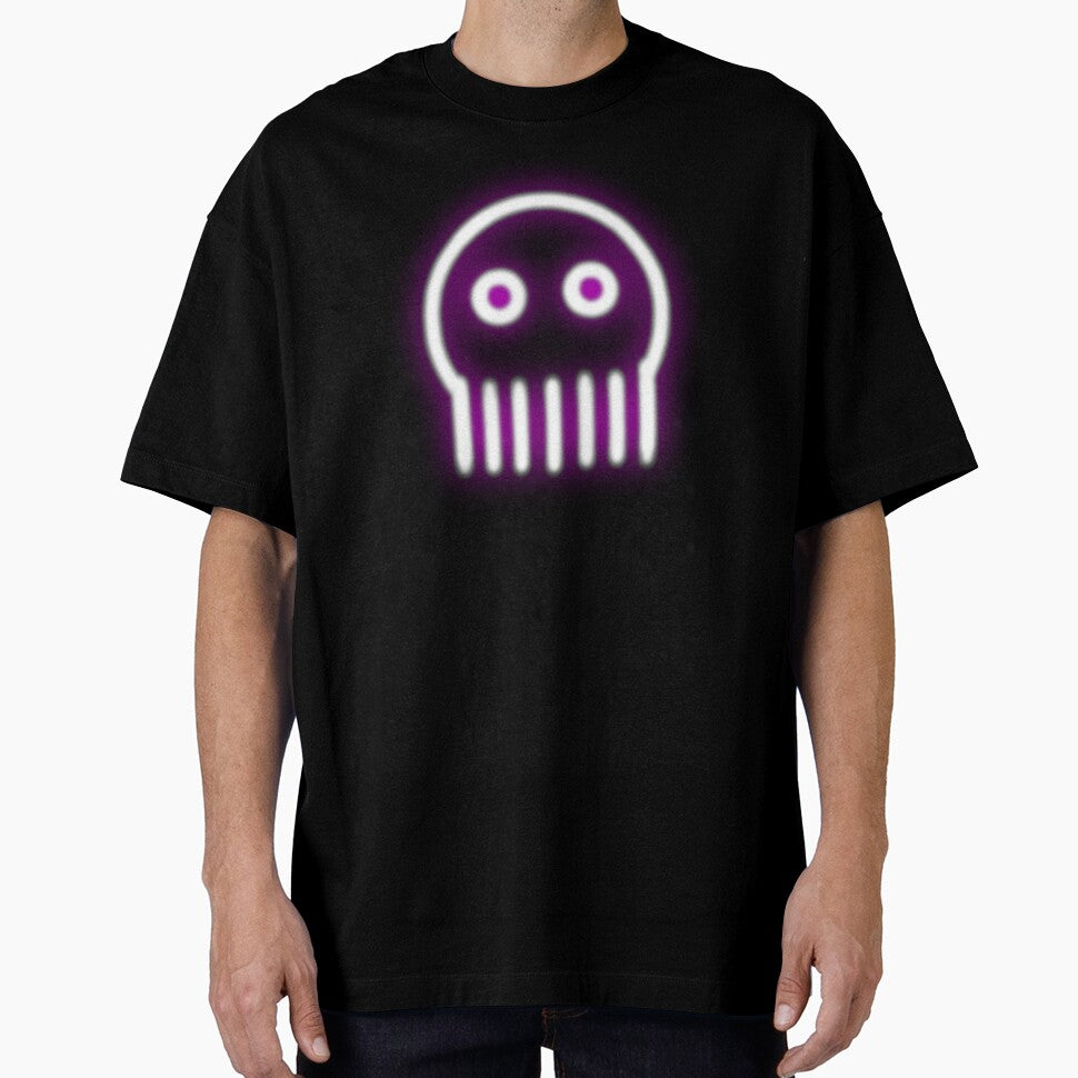 Cute skull Jellyfish in neon pink by M-Lorentsson