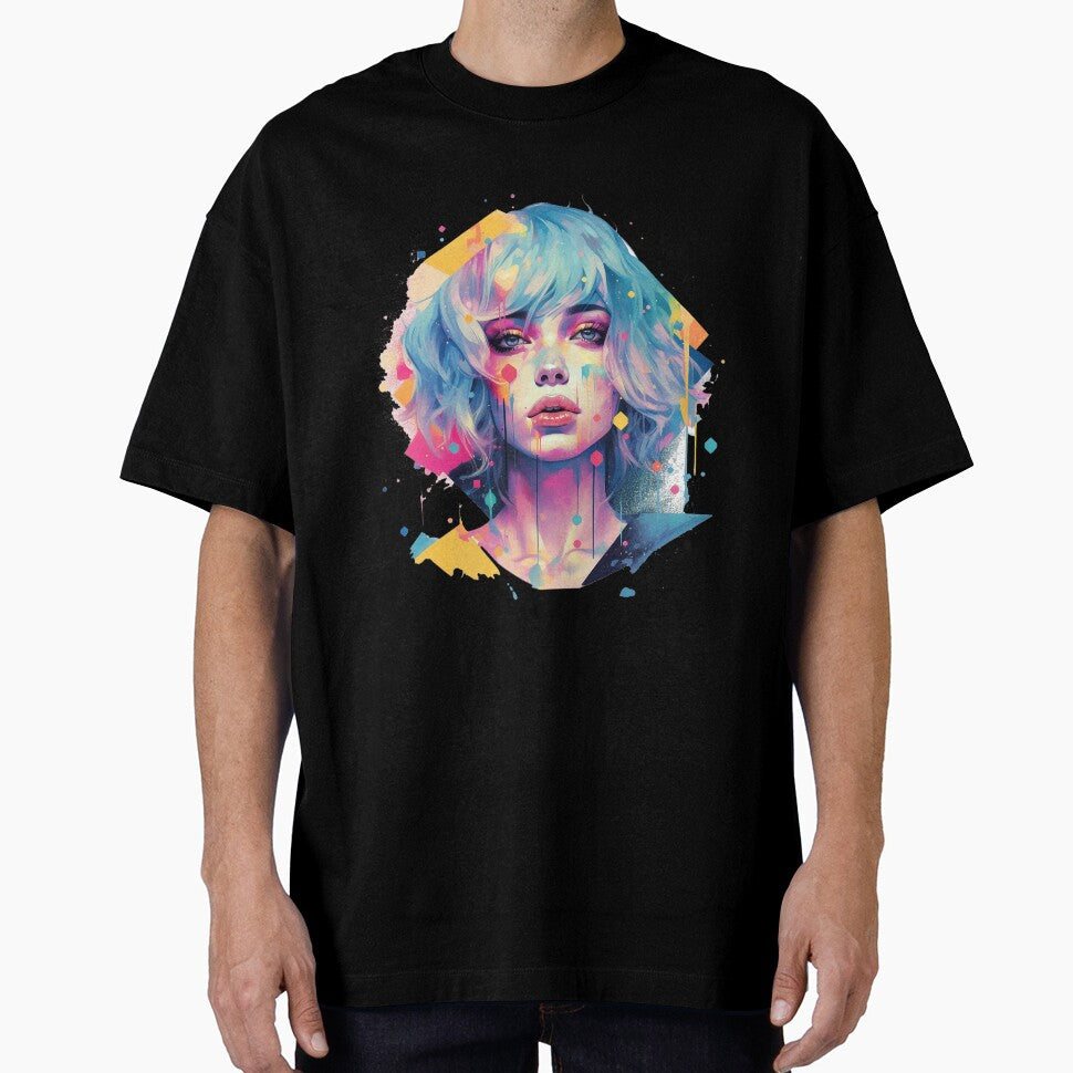 Girl Colorful Palette T-shirt Vector by ginnychu