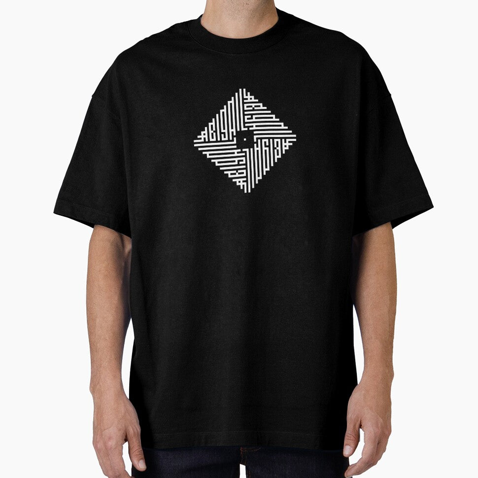 ABIGAIL | White  | Modern Geometric Kufi Calligraphy | From Name to Art by FOR YOUR NAME