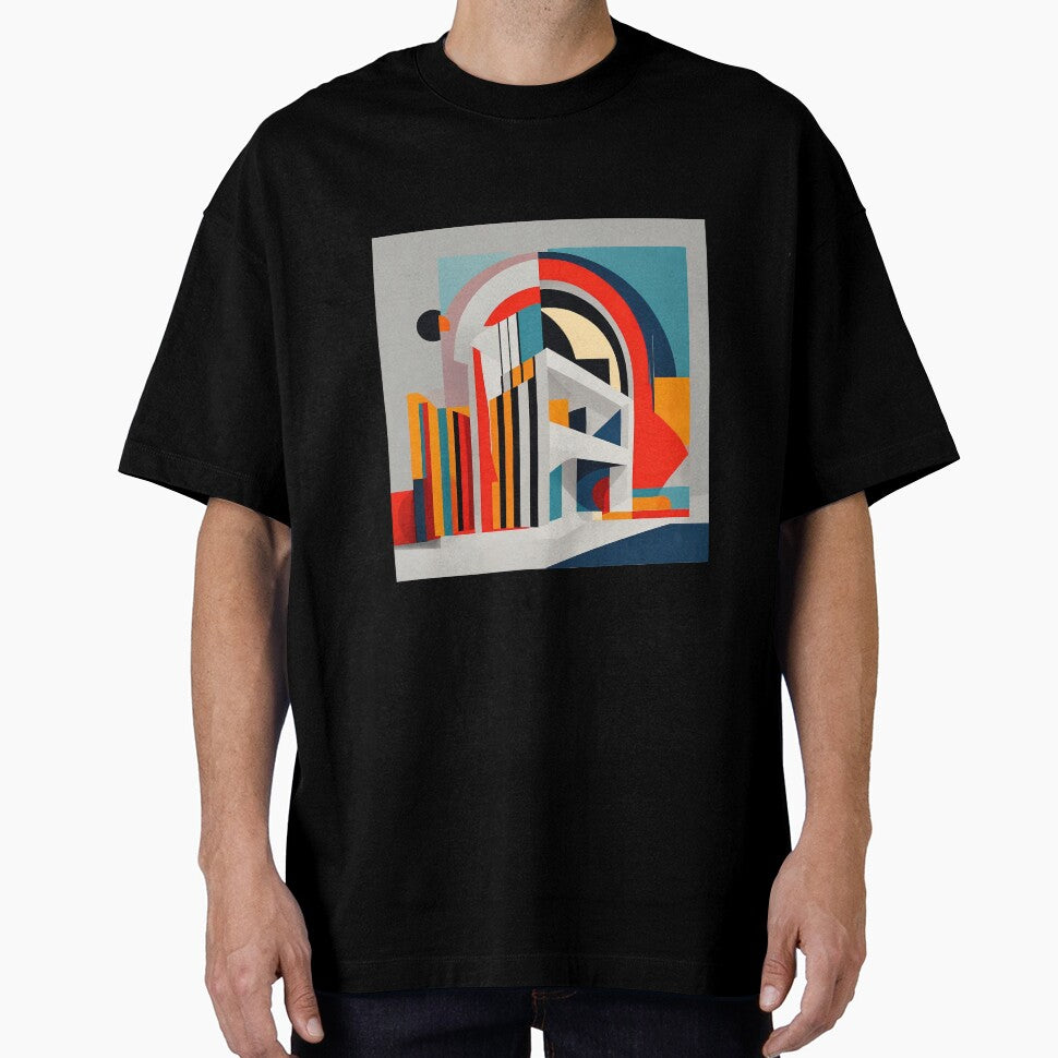 Day and night | geometric buildings by Phoenix-Textile