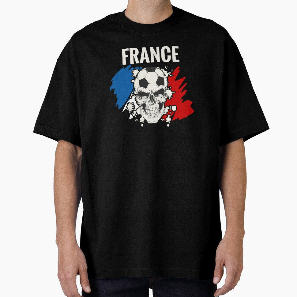 France Soccer Player French Flag Skull Football by anziehend