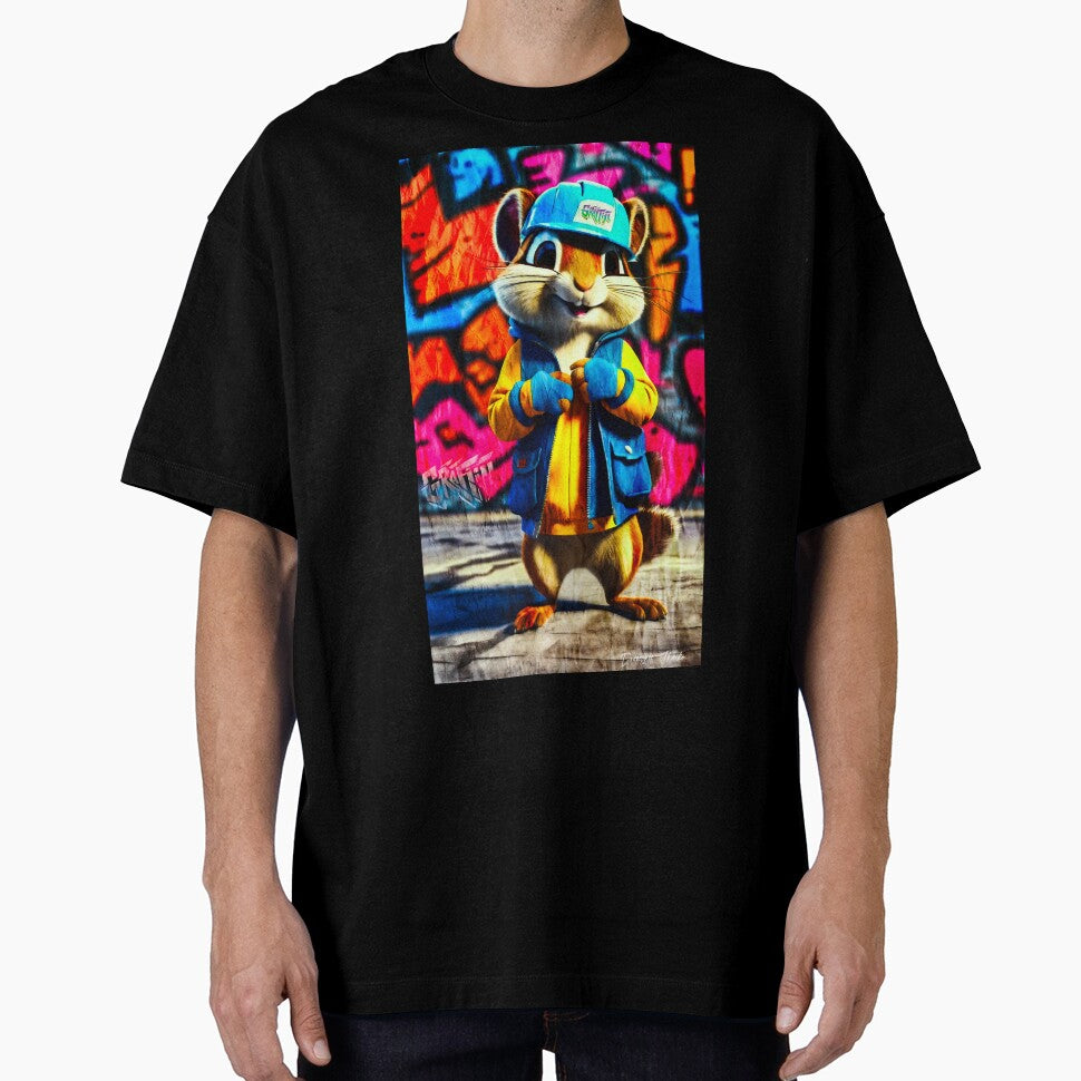 Urban Graffiti Street Art Chipmunk by Drone-tees