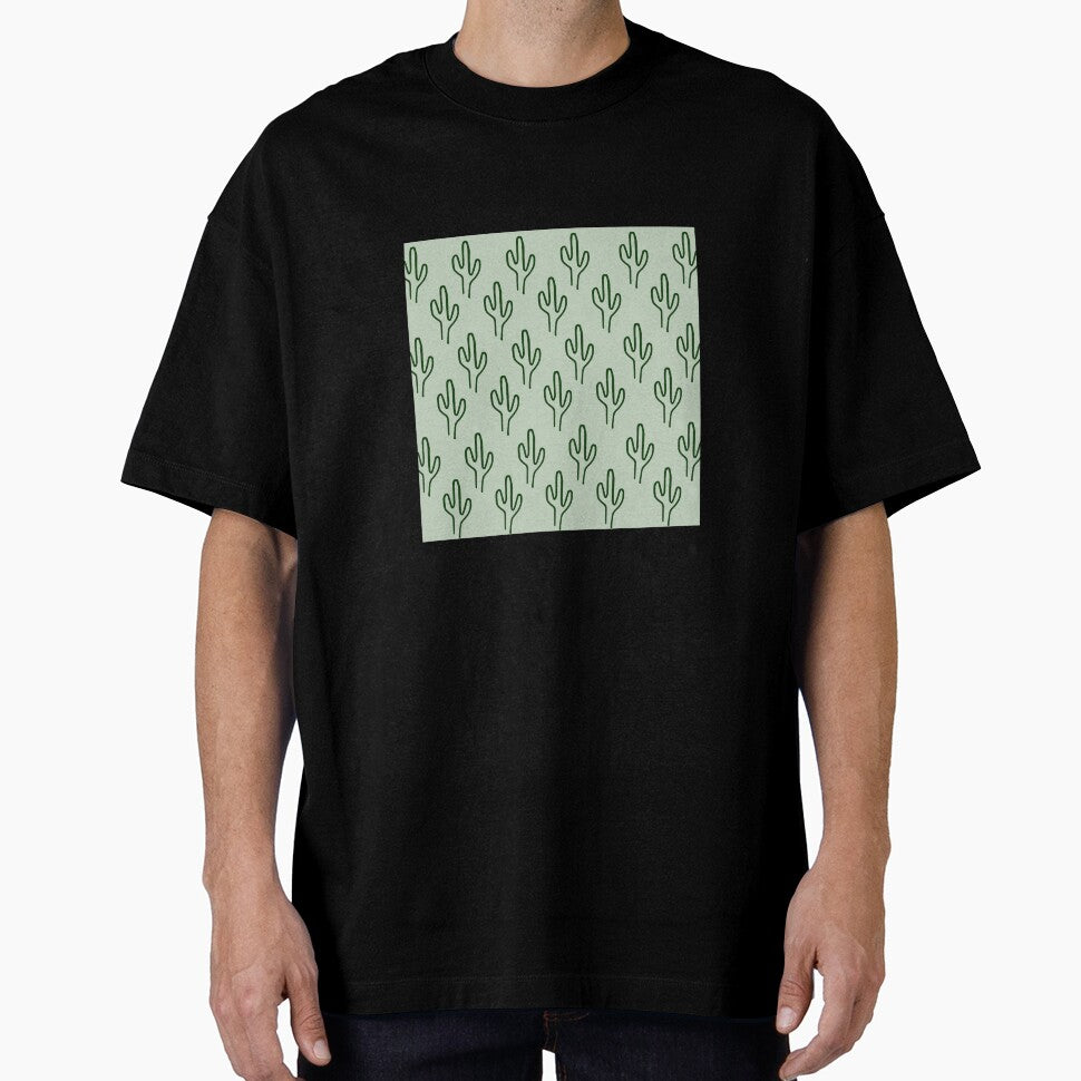Green boho cactus pattern by Thegentleshop