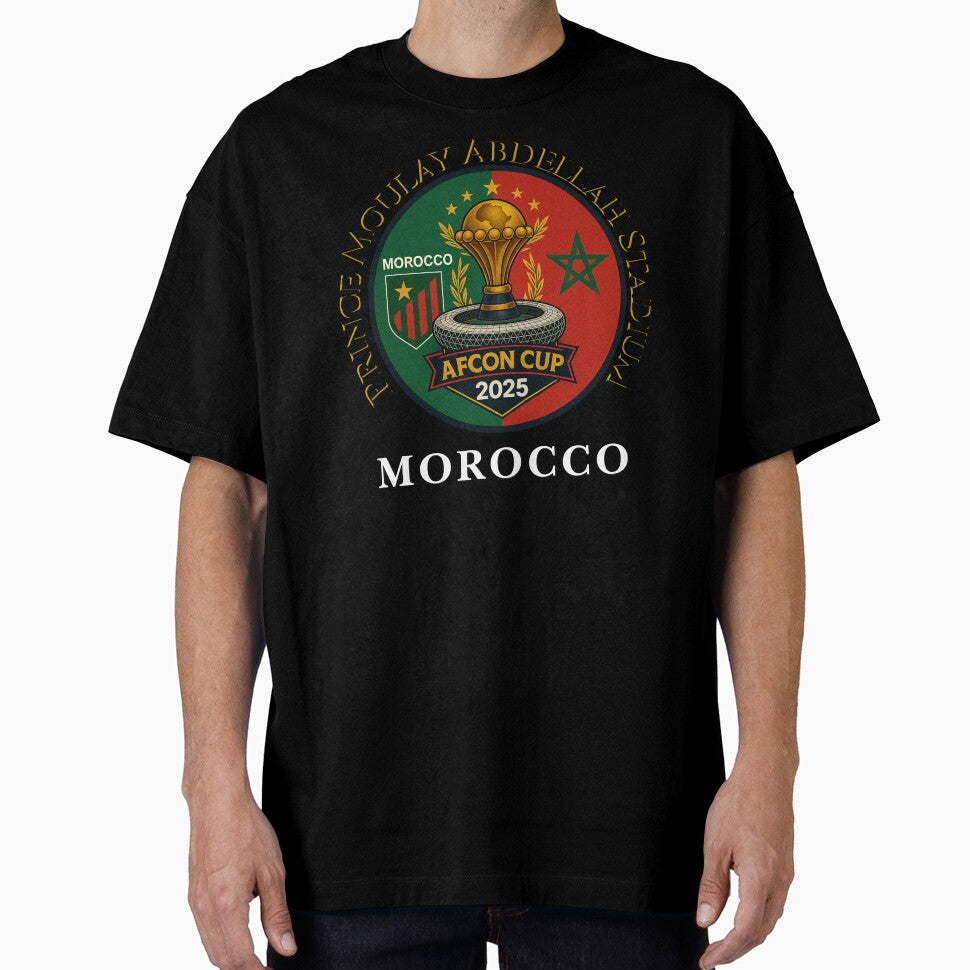 AFCON 2025 Morocco • Prince Moulay Abdellah Stadium • Atlas Lions Football Emblem Design by InPrintedWord