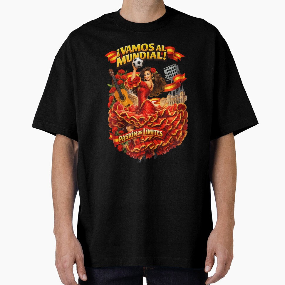 Spanish Flamenco Football Fan Shirt – Unique World Cup 2026 Supporter Design by Retro Arabica
