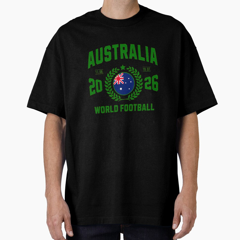 Australia Football Supporter 2026 Badge Design T-Shirt_84072626 by gidget-gadget