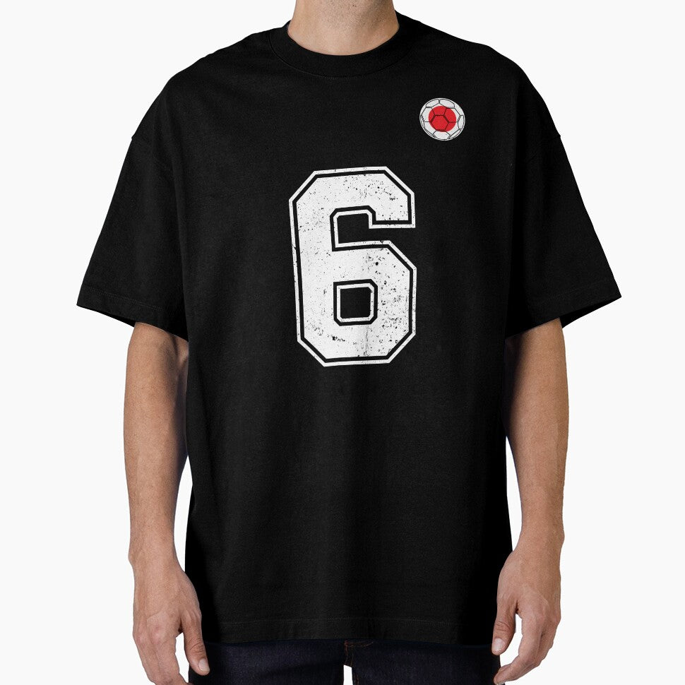 Japan Soccer Number 6 Vintage Sports Fan by LiviuGligoros