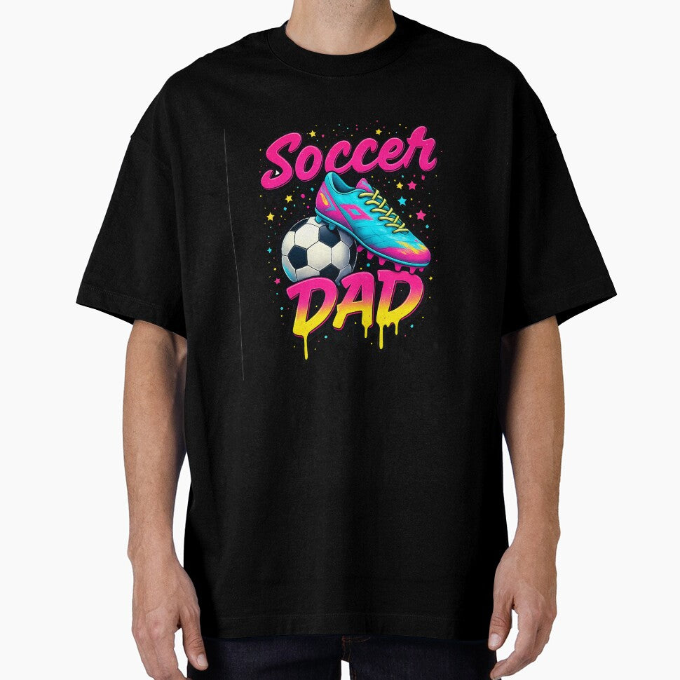 Soccer Dad Neon Drip Respect The Game Cleat Ball Father s Day by TalalosART