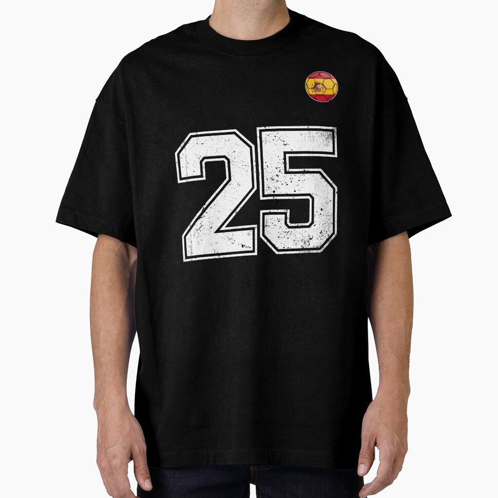 Spain Soccer Number 25 Vintage Sports Fan by KristenosNehk