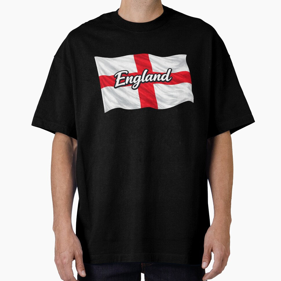 England Waving Flag Design – St George’s Cross Patriotic England Pride Graphic by GarnerSupplyCo