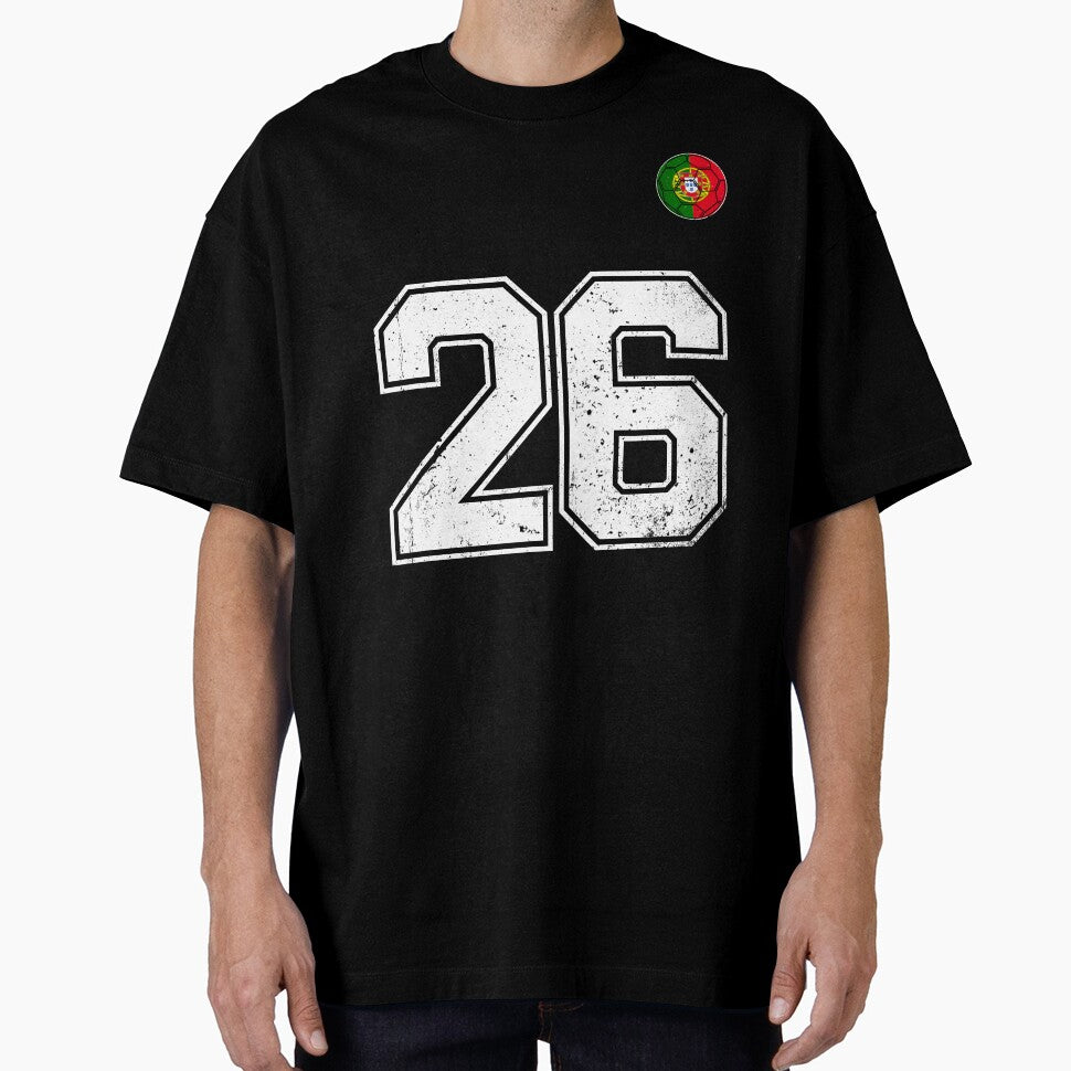Portugal Soccer Number 26 Vintage Sports Fan by OliviaHayesArt