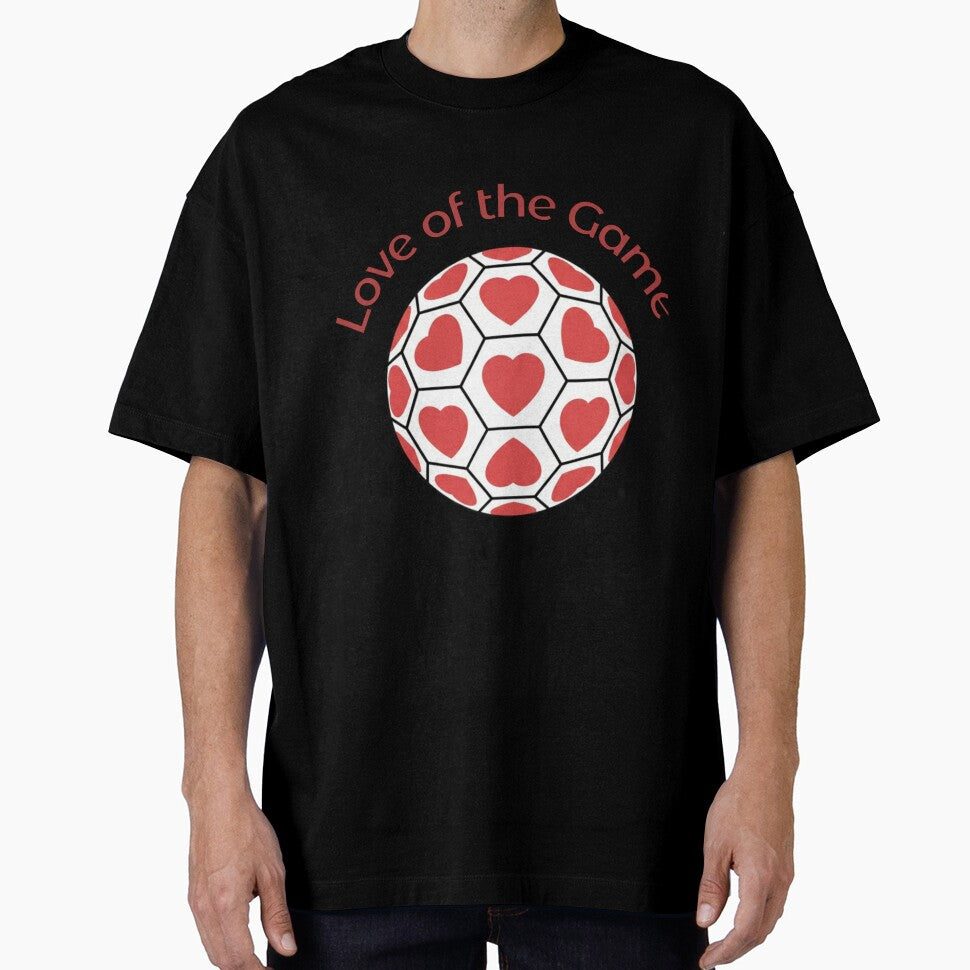 Love of the Game - Soccer Ball with Hearts Sports Illustration by HappySproutArt