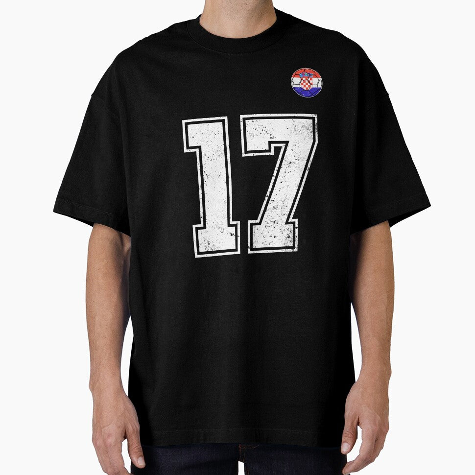 Croatia Soccer Number 17 Vintage Sports Fan by KristenosNehk