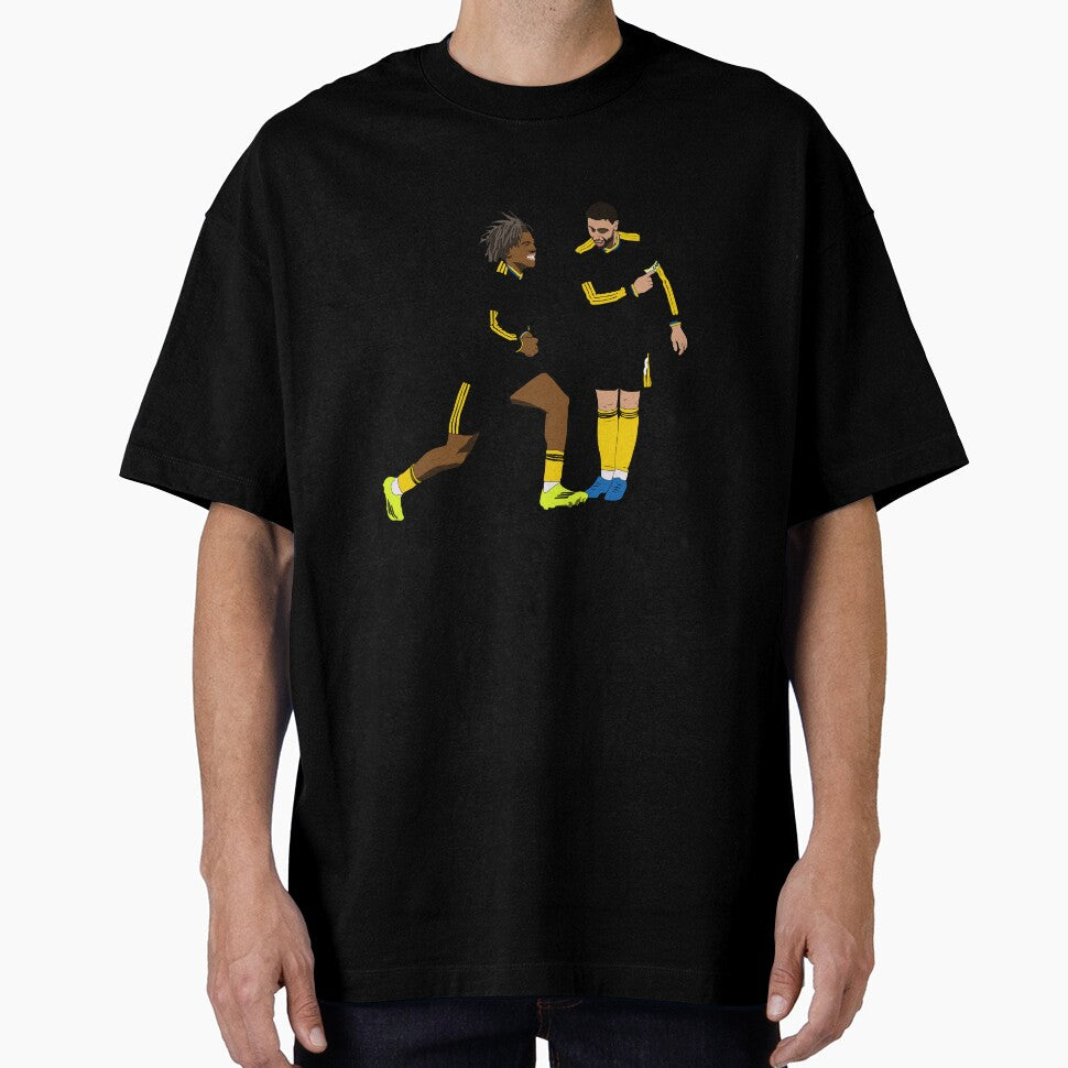 Patrick Dorgu Bruno Fernandes Goal Celebration Minimalist by Hevding