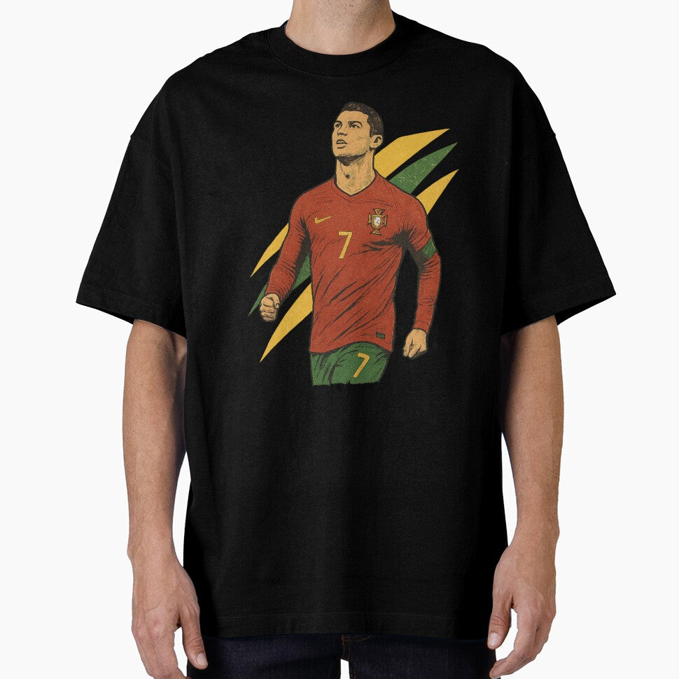 Cristiano Ronaldo Retro Portugal Football Art – Vintage Supporter Design by liondrifter