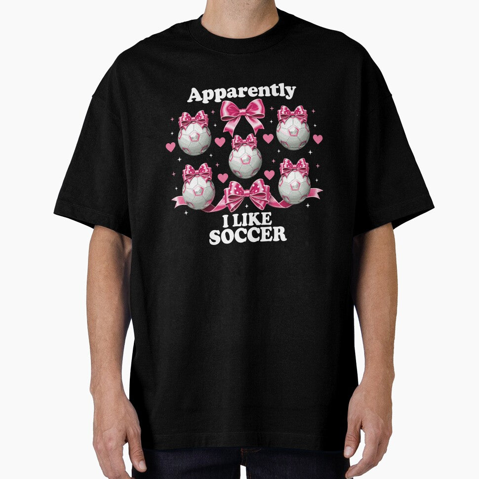 Apparently I Like Soccer Pink Bow Coquette by Betsytiptoe