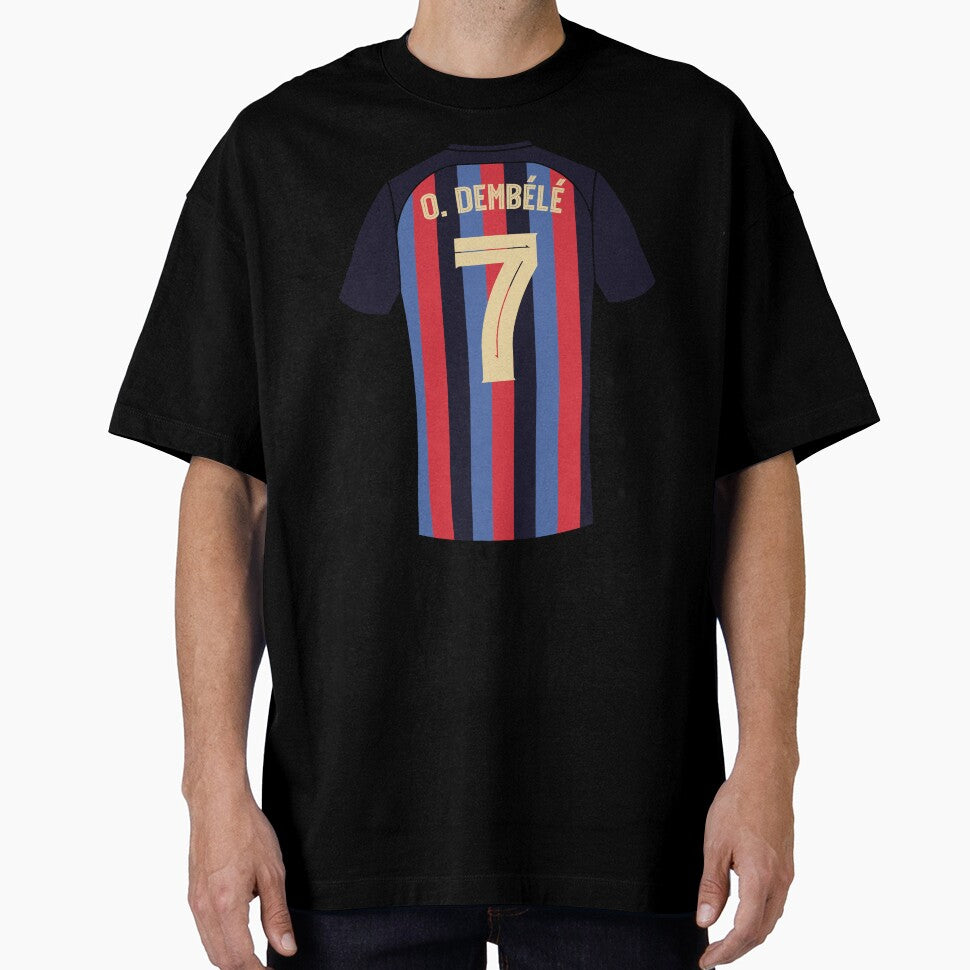 Ousmane dembele Barcelona football jersey by Justtrendytees