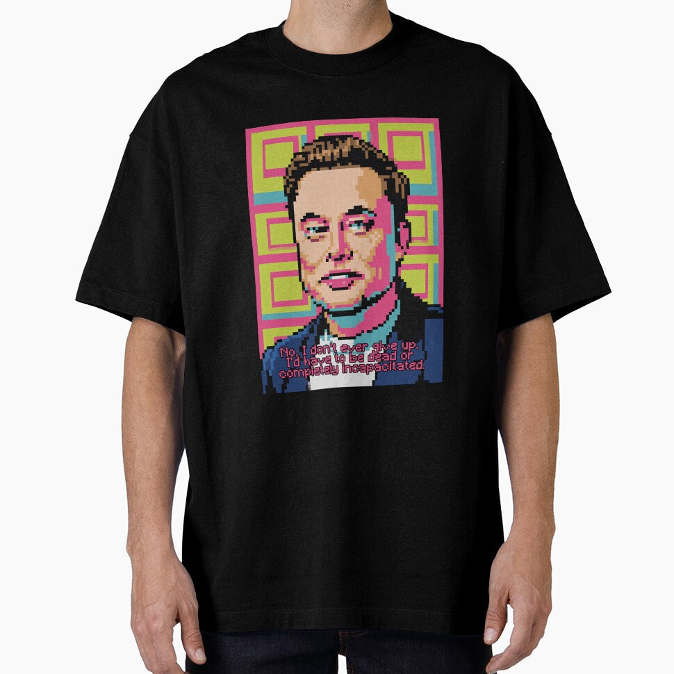 Pixelated Elon Musk Quote by The Wise Fortress