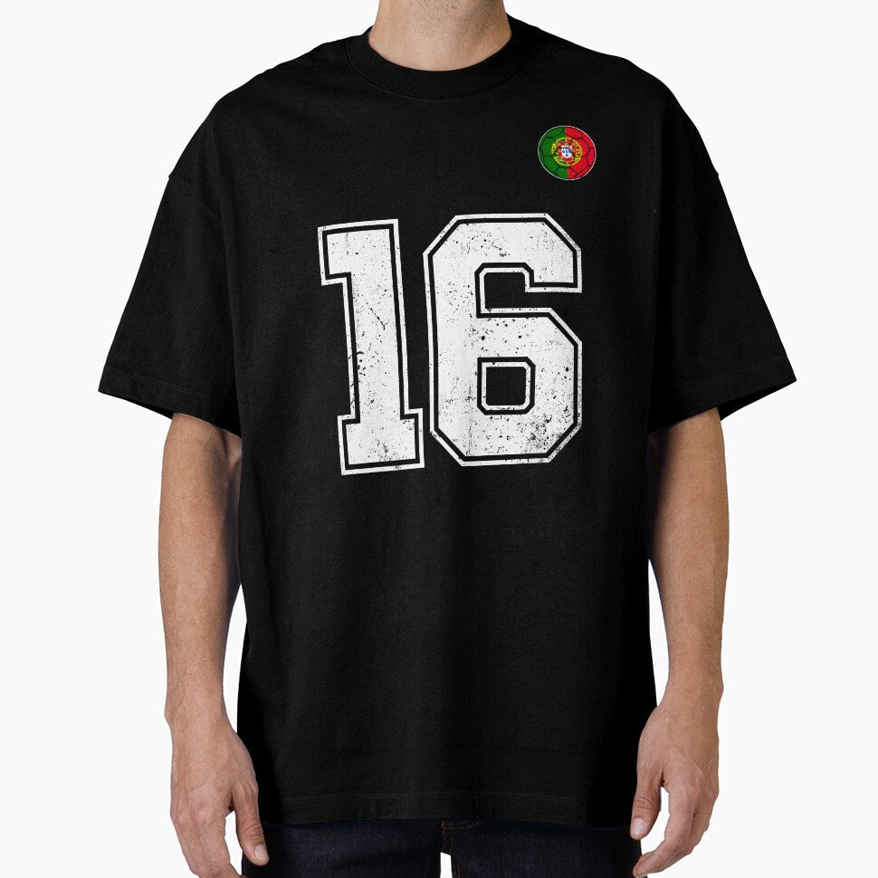 Portugal Soccer Number 16 Vintage Sports Fan by OliviaHayesArt