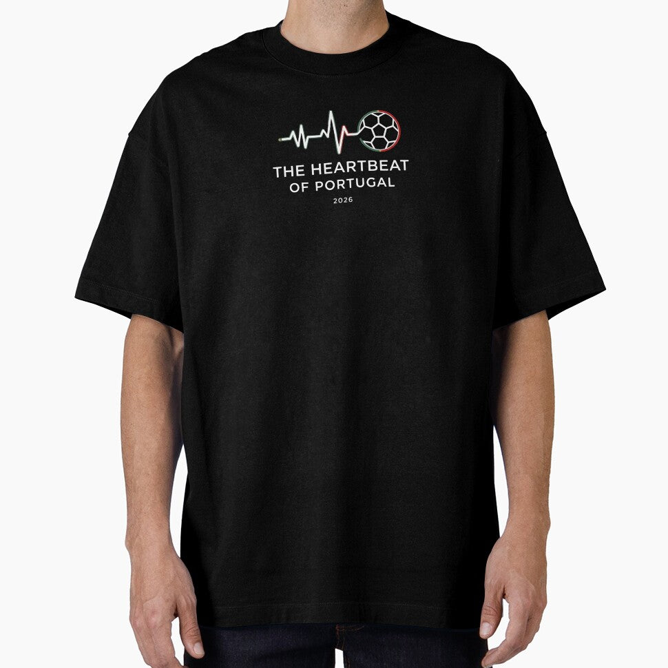 Portugal Football Heartbeat Shirt – The Heartbeat of Portugal 2026 Soccer Fan Design by rebuZZ-Apparels-The Minimalistic Buzz