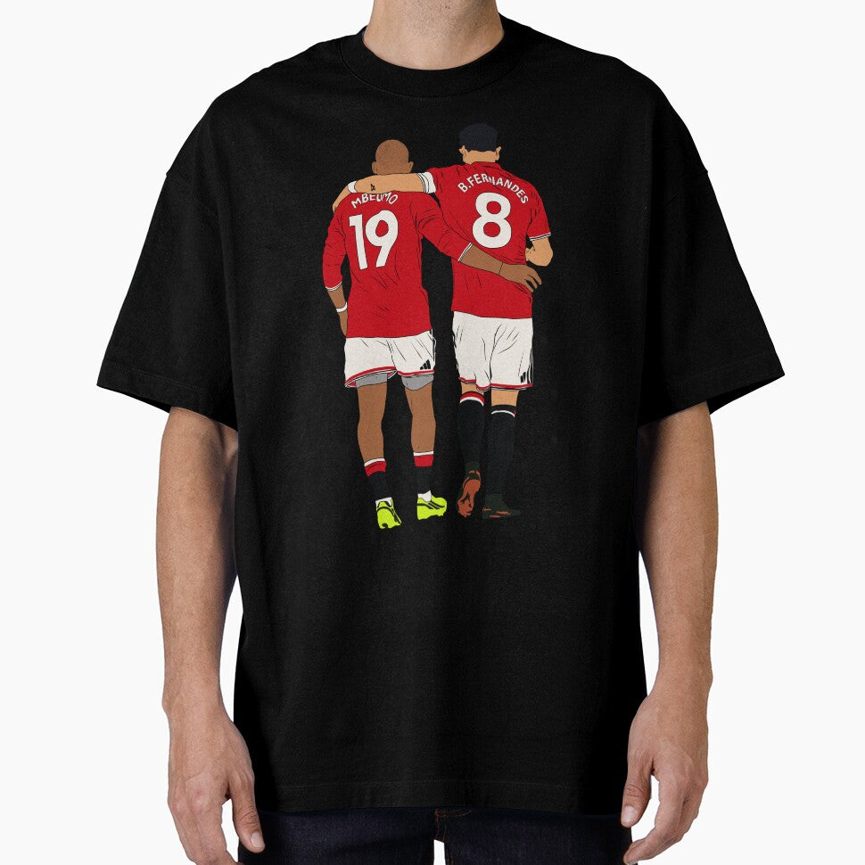 Bryan Mbeumo Bruno Fernandes Minimalist Sticker by Hevding
