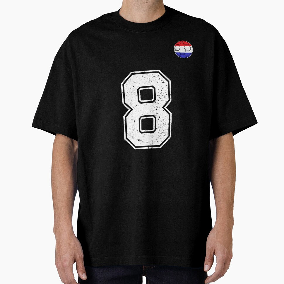 Netherlands Soccer Number 8 Vintage Sports Fan by LiviuGligoros
