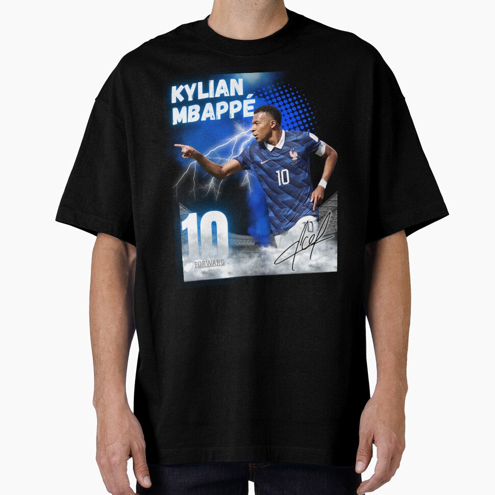 Kylian Mbappe France Football Art by WildPetal