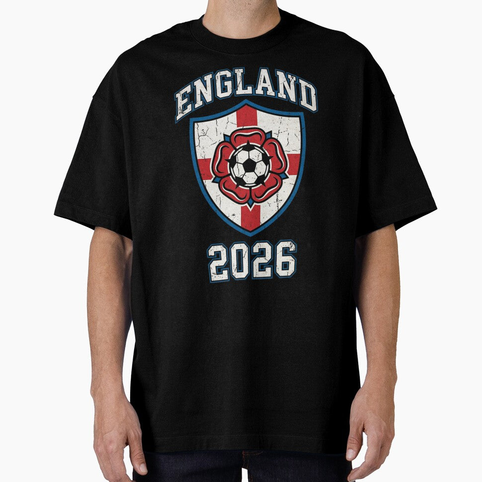 England Football 2026 Vintage Soccer Crest by QUIRKY STORE