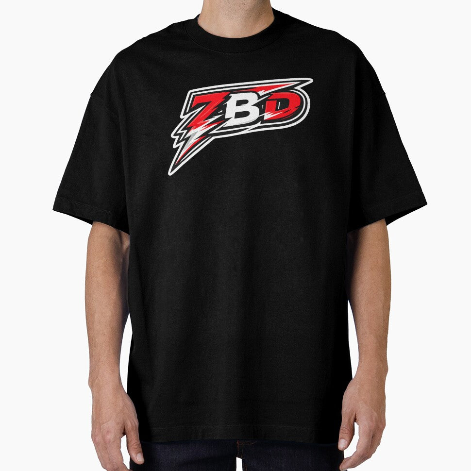 ZBD Lightning Logo Bold Streetwear Brand Red White Typography Design by ZEBBEDE - Minimal Streetwear