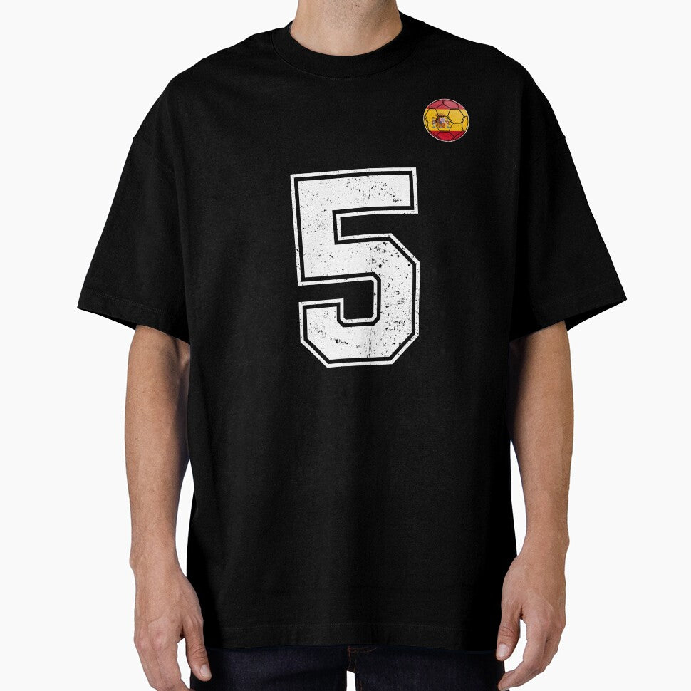 Spain Soccer Number 5 Vintage Sports Fan by KristenosNehk