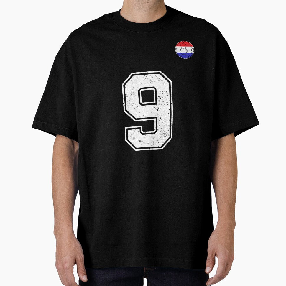 Netherlands Soccer Number 9 Vintage Sports Fan by LiviuGligoros