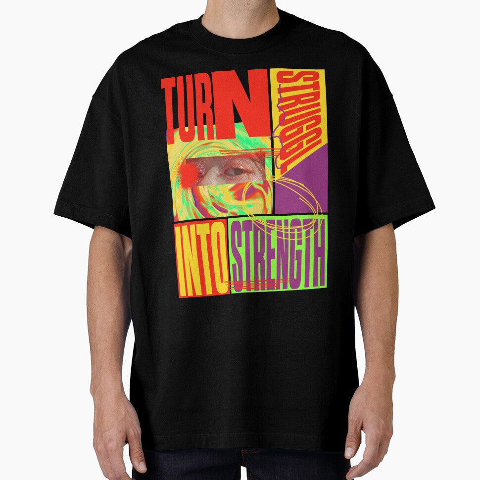 Psych-Art Typography Graphic - Turn Struggle Into Strength by xneii
