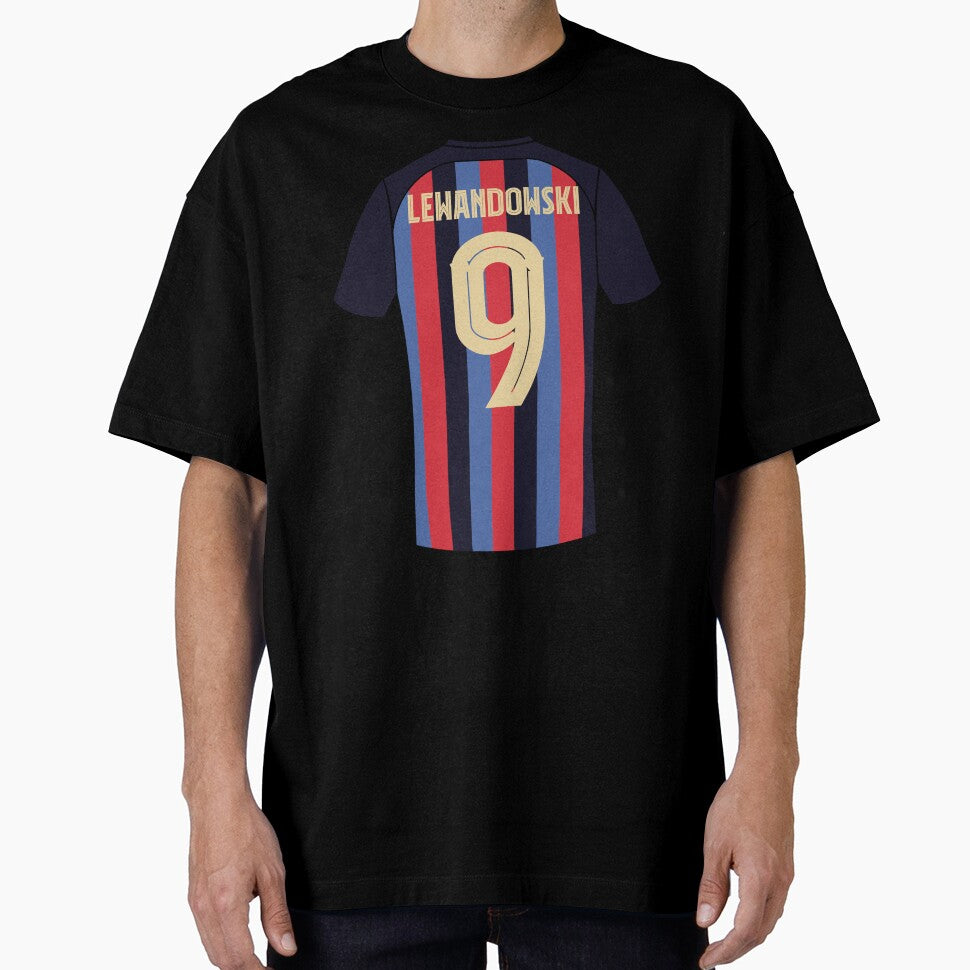 Robert Lewandowski barcelona football jersey number 9 by Justtrendytees