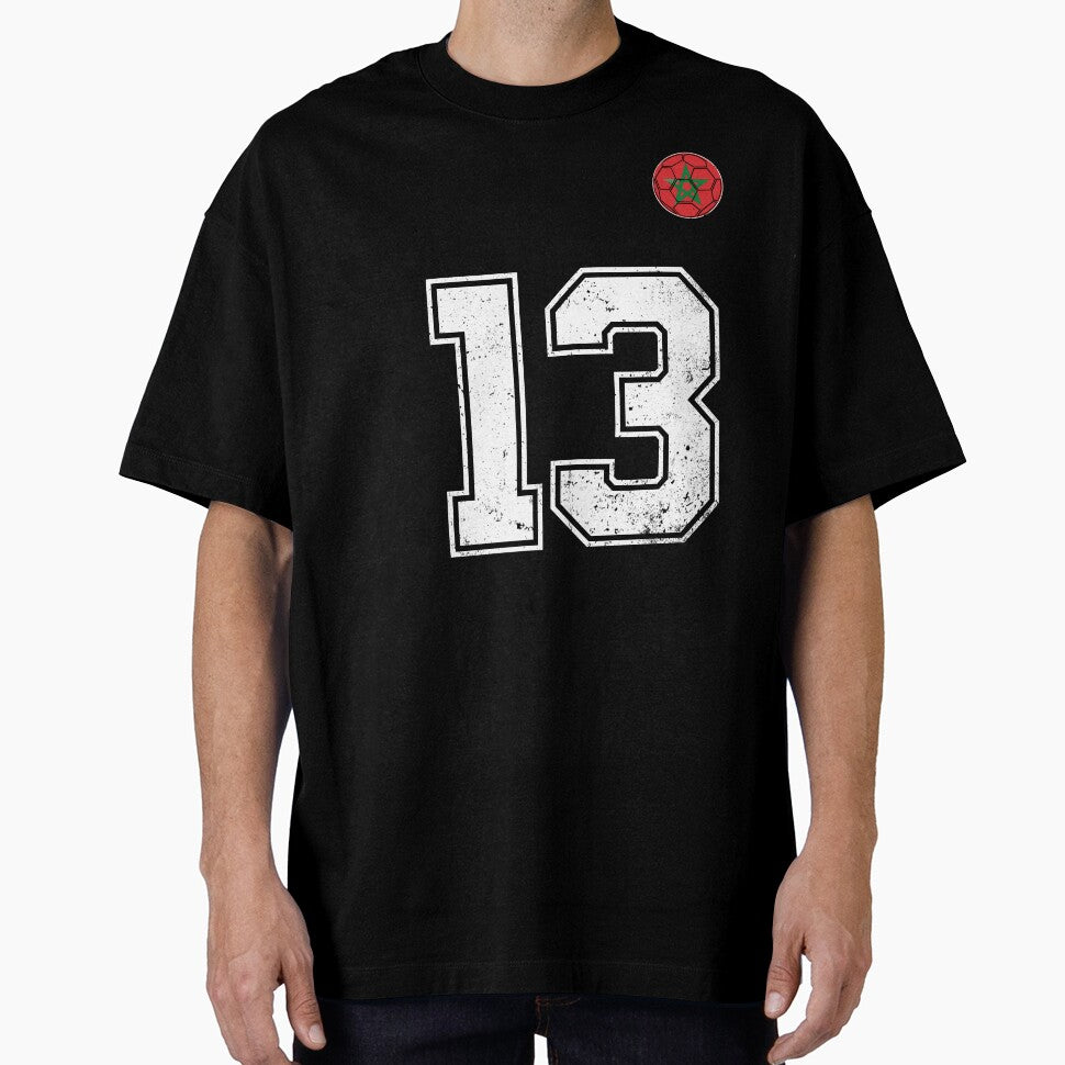 Morocco Soccer Number 13 Vintage Sports Fan by OliviaHayesArt