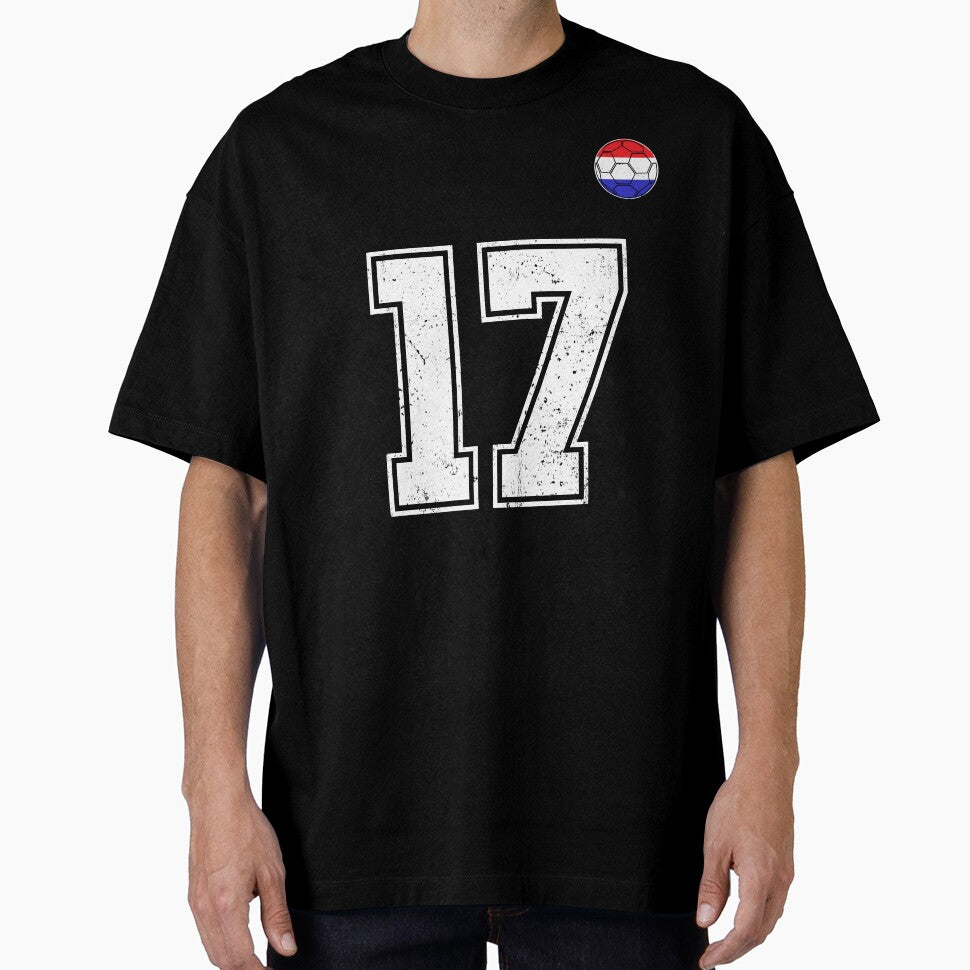 Netherlands Soccer Number 17 Vintage Sports Fan by LiviuGligoros