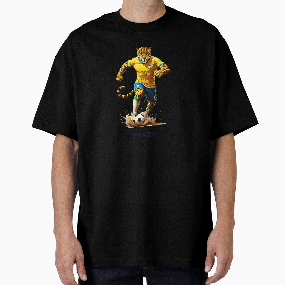 Brazil Soccer Mascot Jaguar National Team Football 2026 Art by Cipher & Soul