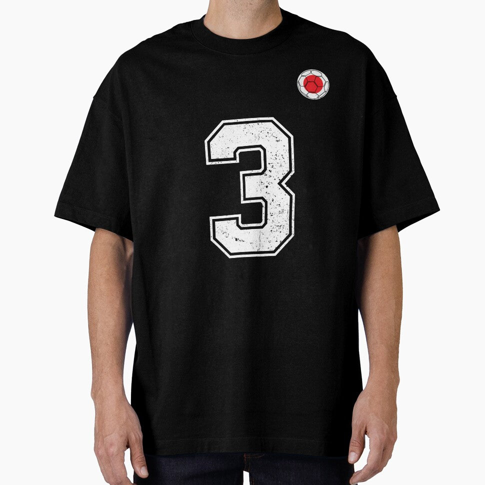 Japan Soccer Number 3 Vintage Sports Fan by LiviuGligoros