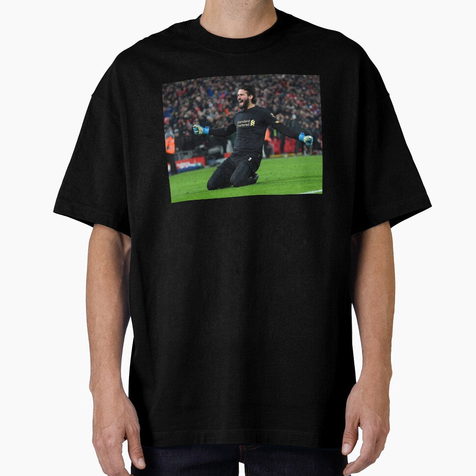 Alisson Becker Liverpool v Man United Celelbration by thebcarts