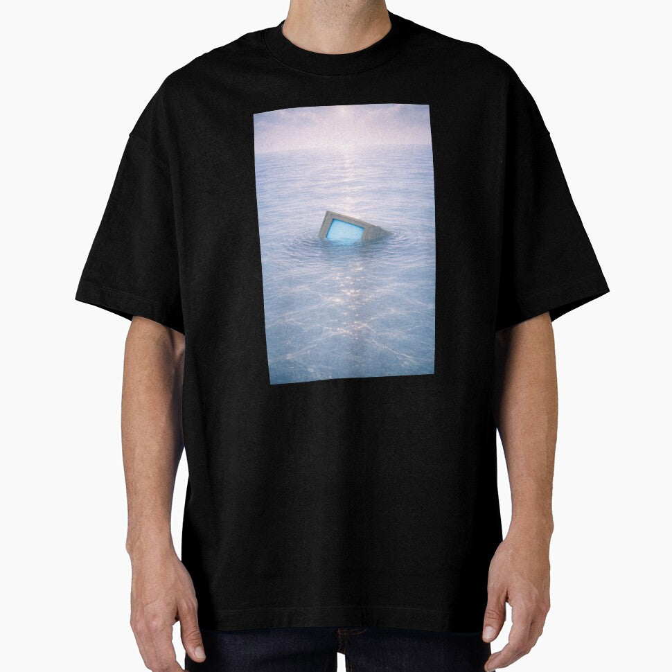 Lost Computer at Sea – Retro CRT Monitor Liminal Space Aesthetic by 486DesignCo
