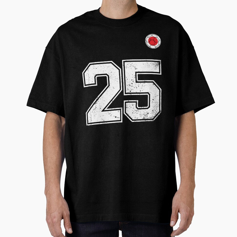 Japan Soccer Number 25 Vintage Sports Fan by LiviuGligoros
