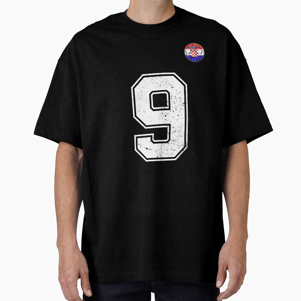 Croatia Soccer Number 9 Vintage Sports Fan by KristenosNehk