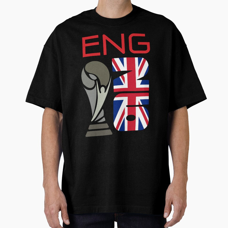 ENG 2026 Football World Cup Trophy Shirt UK Flag Soccer Fan Tee by tarzbol
