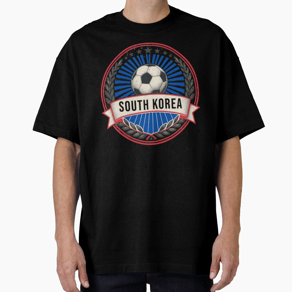 South Korea Vintage Soccer Crest — Retro Korean Football Badge Fan Emblem by icemanphotos