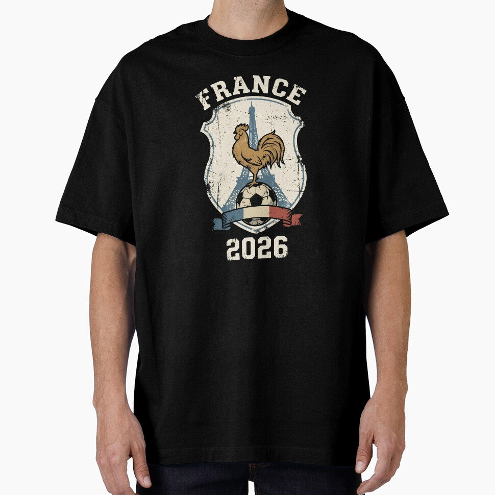 France 2026 Vintage Football Crest with Rooster | Retro French Soccer by Imaginationbeyond
