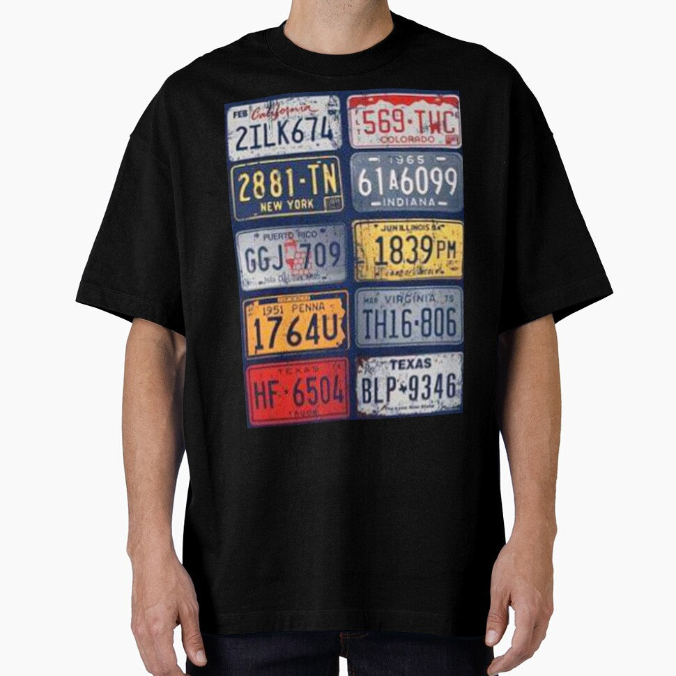 Registration number plate style T-shirt by storeInsight