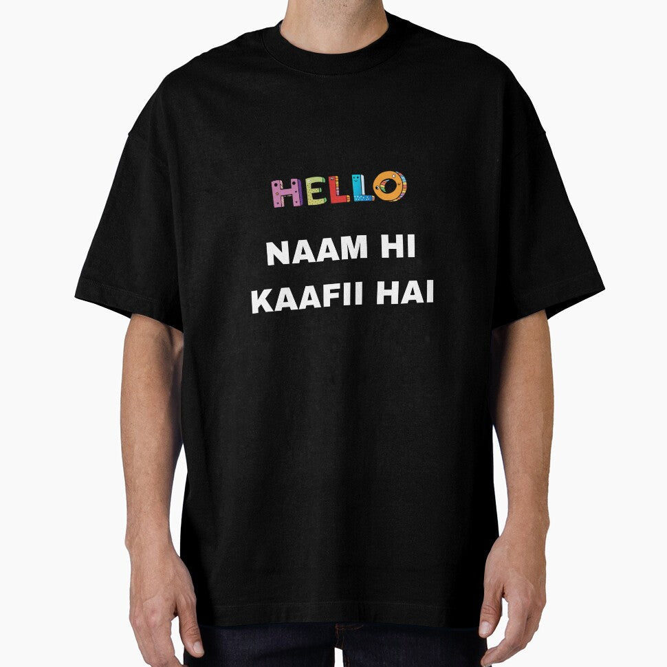 Naam Hi Kaafi Hai – Minimal Attitude Hindi T-Shirt | Premium Cotton by Easy Buy Store By Sanjay