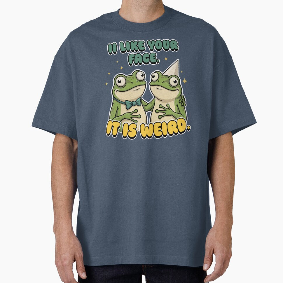 Funny Weird Frogs Birthday Gift I Like Your Face It Is Weird by LinaValearte