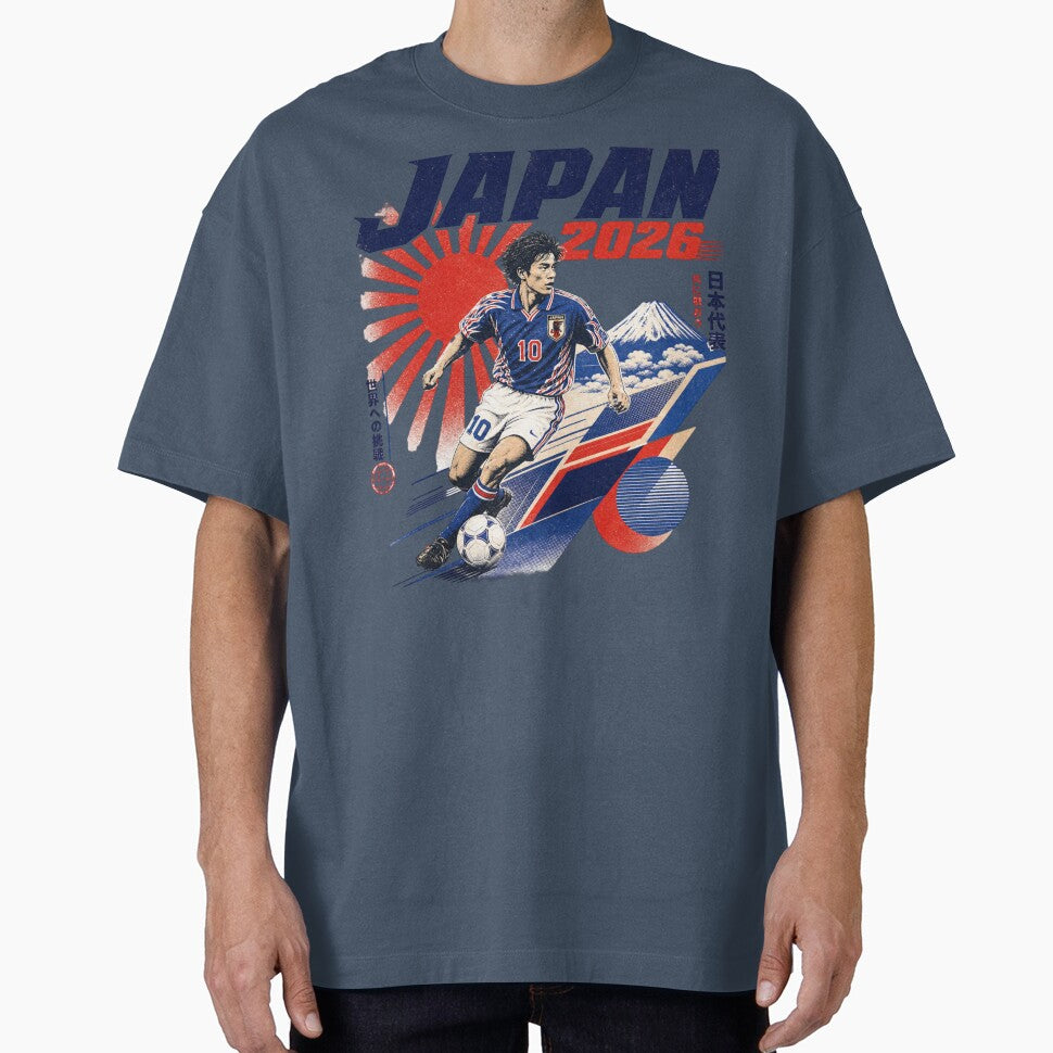 Japan 2026 Football World Cup Glory | Samurai Blue Fan Supporter Shirt by rushaib